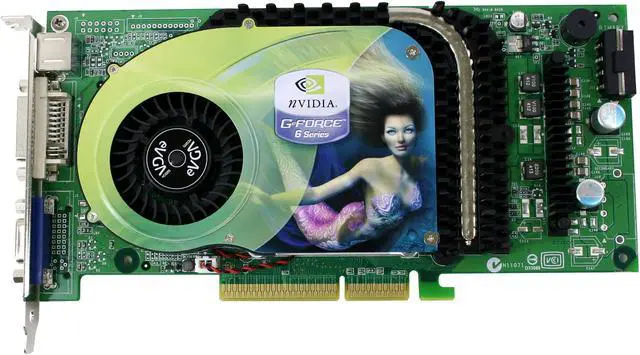 Alt view image 2 of 4 - EVGA GeForce 6800GT 256MB GDDR3 AGP 4X/8X Graphics Card 256-A8-N344-AX