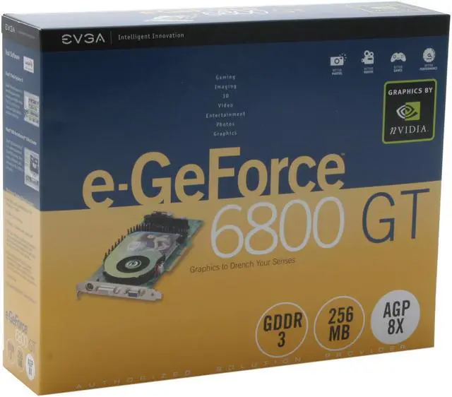 Alt view image 4 of 4 - EVGA GeForce 6800GT 256MB GDDR3 AGP 4X/8X Graphics Card 256-A8-N344-AX