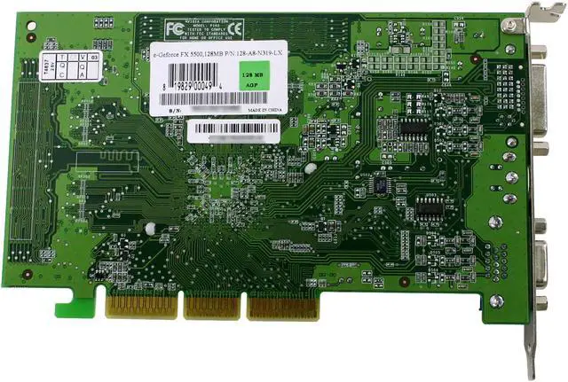 Alt view image 4 of 5 - EVGA GeForce FX 5500 128MB DDR AGP 4X/8X Graphics Card 128-A8-N319-LX