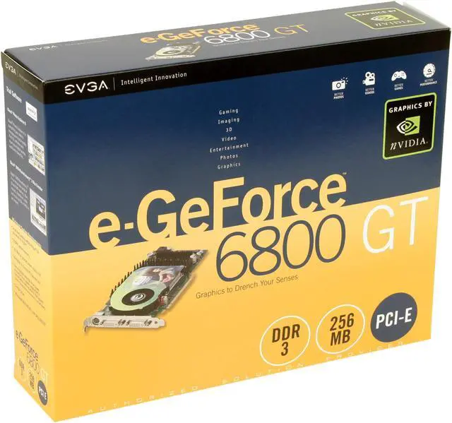 Alt view image 5 of 5 - EVGA GeForce 6800GT 256MB GDDR3 PCI Express x16 SLI Support Graphics Card 256-P2-N376-AX