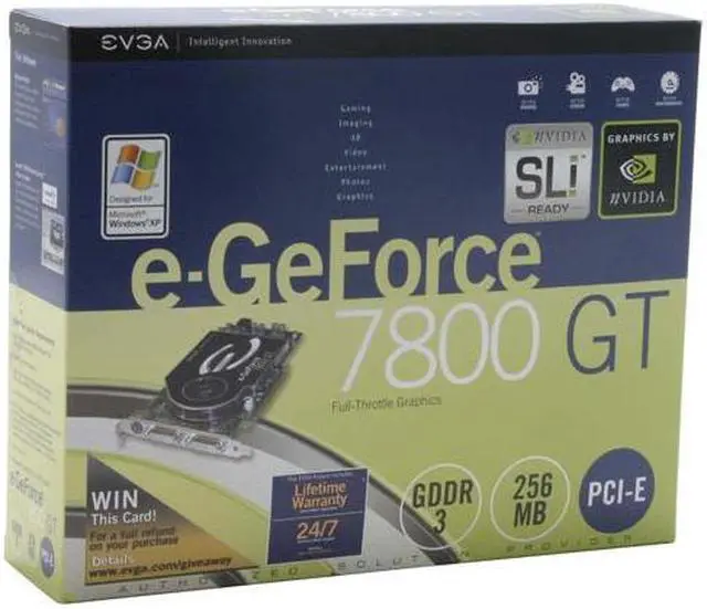 Alt view image 5 of 5 - EVGA GeForce 7800GT 256MB GDDR3 PCI Express x16 SLI Support Graphics Card 256-P2-N515-AX