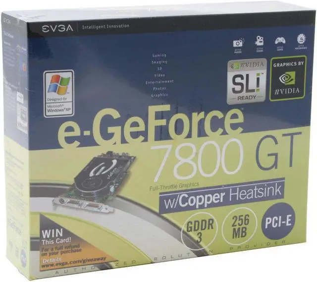 Alt view image 6 of 6 - EVGA GeForce 7800GT 256MB GDDR3 PCI Express x16 SLI Support Graphics Card 256-P2-N517-AX