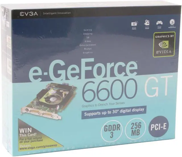 Alt view image 5 of 5 - EVGA GeForce 6600GT 256MB GDDR3 PCI Express x16 SLI Support Graphics Card 256-P2-N420-AX