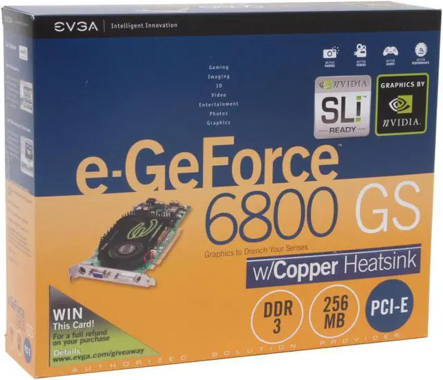 Alt view image 6 of 6 - EVGA GeForce 6800GS 256MB GDDR3 PCI Express x16 SLI Support Graphics Card 256-P2-N391-AX