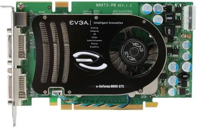 Alt view image 3 of 5 - EVGA GeForce 8600 GTS 512MB GDDR3 PCI Express x16 SLI Support Graphics Card 512-P2-N773-AR
