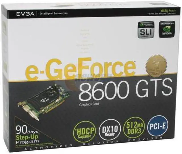 Alt view image 5 of 5 - EVGA GeForce 8600 GTS 512MB GDDR3 PCI Express x16 SLI Support Graphics Card 512-P2-N773-AR