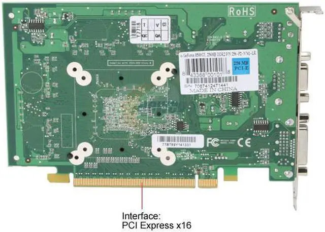 Alt view image 3 of 3 - EVGA GeForce 8500 GT 256MB GDDR2 PCI Express x16 SLI Support Graphics Card 256-P2-N741-LR