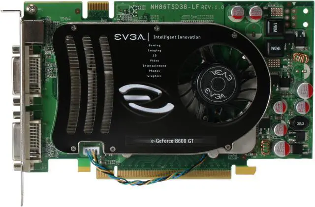 Alt view image 3 of 5 - EVGA GeForce 8600 GT 512MB GDDR3 PCI Express x16 SLI Support Graphics Card 512-P2-N757-TR