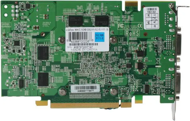 Alt view image 4 of 5 - EVGA GeForce 8600 GT 512MB GDDR3 PCI Express x16 SLI Support Graphics Card 512-P2-N757-TR