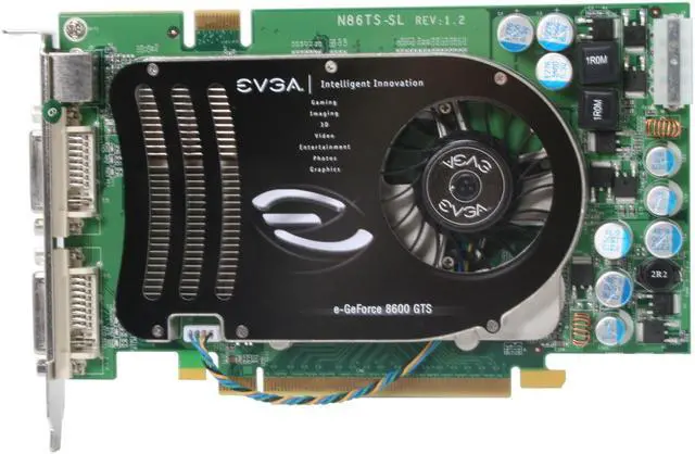 Alt view image 4 of 8 - EVGA 512-P2-N775-AR GeForce 8600GTS 512MB 128-bit GDDR3 PCI Express x16 HDCP Ready SLI Supported Video Card