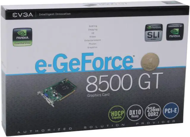 Alt view image 7 of 7 - EVGA GeForce 8500 GT 256MB GDDR2 PCI Express x16 SLI Support Graphics Card 256-P2-N742-LR
