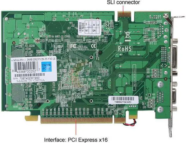 Alt view image 4 of 7 - EVGA GeForce 8500 GT 256MB GDDR2 PCI Express x16 SLI Support Graphics Card 256-P2-N742-LR