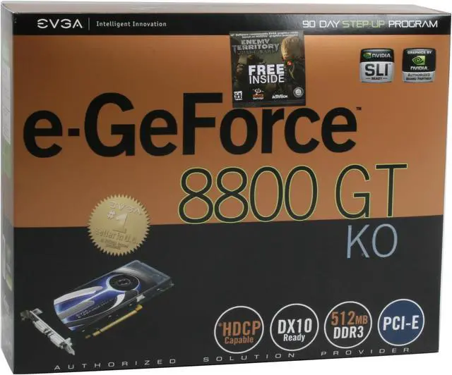 Alt view image 8 of 8 - EVGA 512-P3-N805-A1 GeForce 8800GT 512MB 256-bit GDDR3 PCI Express 2.0 x16 HDCP Ready SLI Supported Video Card