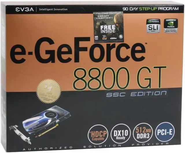 Alt view image 7 of 7 - EVGA 512-P3-N806-A1 GeForce 8800GT 512MB 256-bit GDDR3 PCI Express 2.0 x16 HDCP Ready SLI Supported Video Card