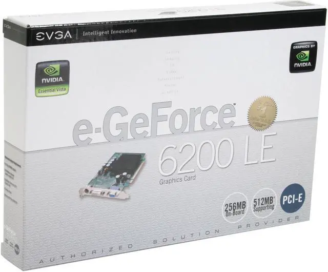 Alt view image 7 of 7 - EVGA GeForce 6200LE TC 512MB (256MB on board) GDDR2 PCI Express x16 Graphics Card 256-P2-N297-LX