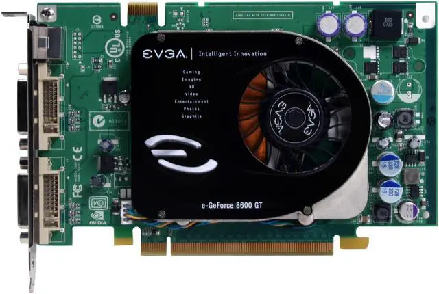 Alt view image 3 of 7 - EVGA 256-P2-N758-TR GeForce 8600GT SCC 256MB 128-bit GDDR3 PCI Express x16 SLI Supported Video Card