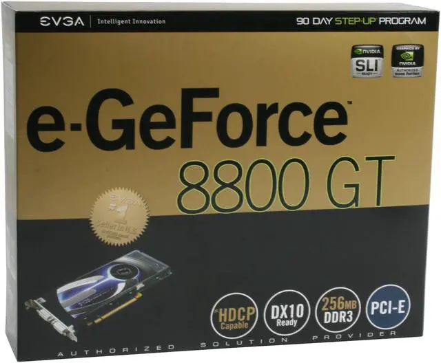 Alt view image 5 of 5 - EVGA GeForce 8800 GT 256MB GDDR3 PCI Express 2.0 x16 SLI Support Graphics Card 256-P3-N791-AR