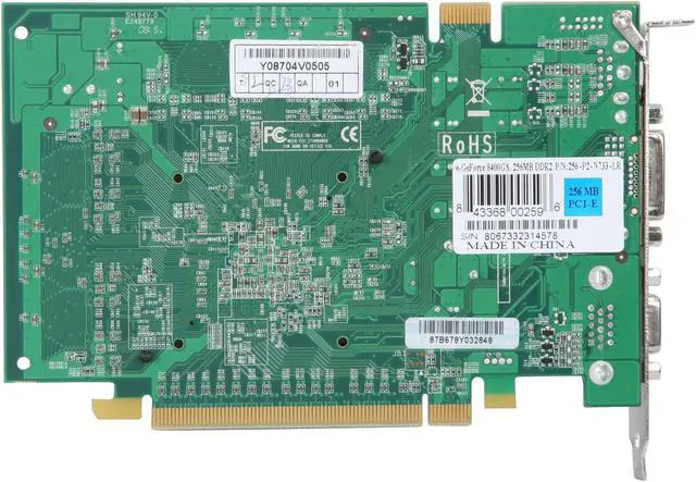 Alt view image 4 of 5 - EVGA GeForce 8400 GS 256MB GDDR2 PCI Express x16 Graphics Card 256-P2-N733-LR