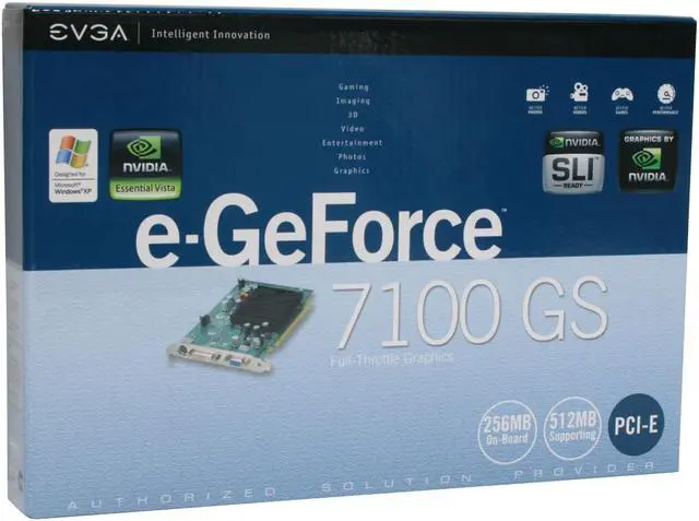 Alt view image 6 of 6 - EVGA GeForce 7100GS 512MB (256MB on board) GDDR2 PCI Express x16 Graphics Card 256-P2-N412-LR