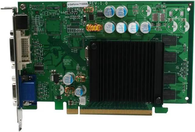 Alt view image 3 of 6 - EVGA GeForce 7100GS 512MB (256MB on board) GDDR2 PCI Express x16 Graphics Card 256-P2-N412-LR