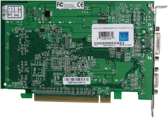 Alt view image 4 of 6 - EVGA GeForce 7100GS 512MB (256MB on board) GDDR2 PCI Express x16 Graphics Card 256-P2-N412-LR