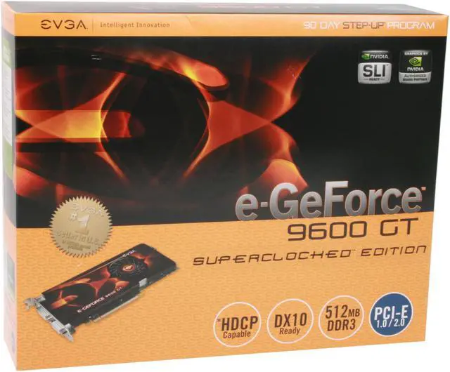Alt view image 8 of 8 - EVGA 512-P3-N862-AR GeForce 9600GT Superclocked 512MB 256-bit GDDR3 PCI Express 2.0 x16 HDCP Ready SLI Supported Video Card