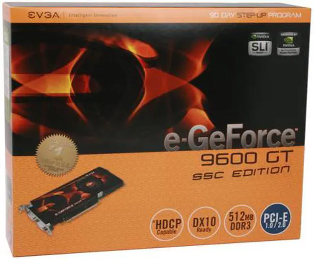 Alt view image 8 of 8 - EVGA 512-P3-N867-AR GeForce 9600GT SSC 512MB 256-bit GDDR3 PCI Express 2.0 x16 HDCP Ready SLI Supported Video Card