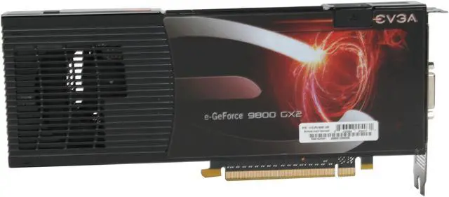 Alt view image 4 of 9 - EVGA GeForce 9800 GX2 1GB (512MB per GPU) GDDR3 PCI Express 2.0 x16 SLI Support Graphics Card 01G-P3-N891-AR
