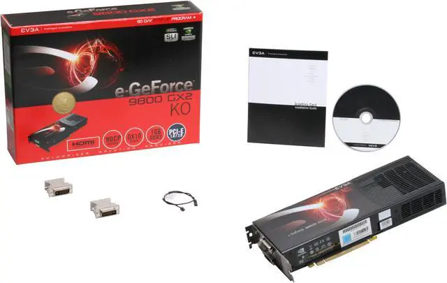 Alt view image 6 of 6 - EVGA 01G-P3-N895-AR GeForce 9800 GX2 KO 1GB 512-bit GDDR3 PCI Express 2.0 x16 HDCP Ready SLI Supported Video Card