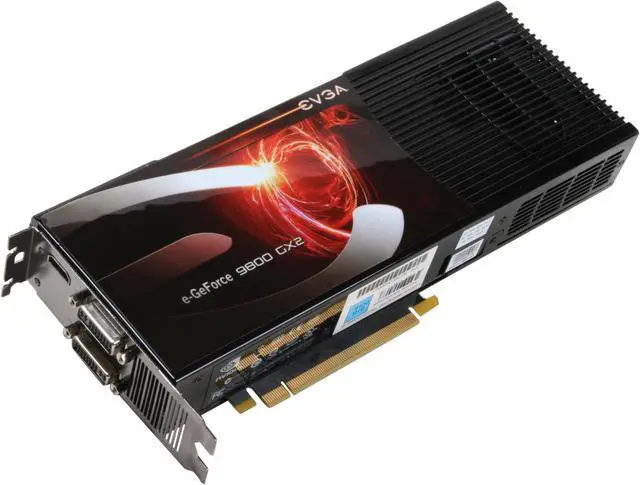 Main image of EVGA 01G-P3-N897-AR GeForce 9800 GX2 SSC 1GB 512-bit GDDR3 PCI Express 2.0 x16 HDCP Ready SLI Supported Video Card