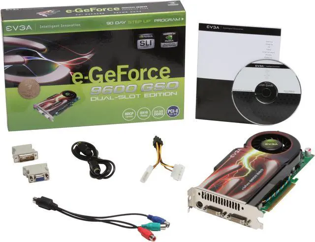 Alt view image 2 of 2 - EVGA GeForce 9600 GSO 384MB GDDR3 PCI Express 2.0 x16 SLI Support Graphics Card 384-P3-N966-TR