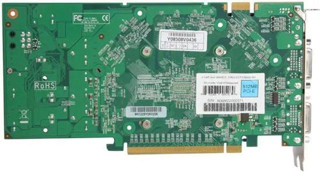 Alt view image 4 of 6 - EVGA GeForce 9600 GT 512MB GDDR3 PCI Express 2.0 x16 SLI Support Graphics Card 512-P3-N860-AR