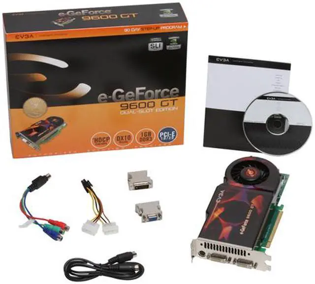 Alt view image 6 of 6 - EVGA GeForce 9600 GT 1GB GDDR3 PCI Express 2.0 x16 SLI Support Graphics Card 01G-P3-N870-AR