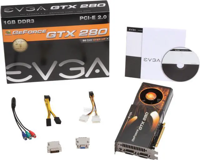 Alt view image 6 of 6 - EVGA GeForce GTX 280 1GB GDDR3 PCI Express 2.0 x16 SLI Support Graphics Card 01G-P3-1280-AR