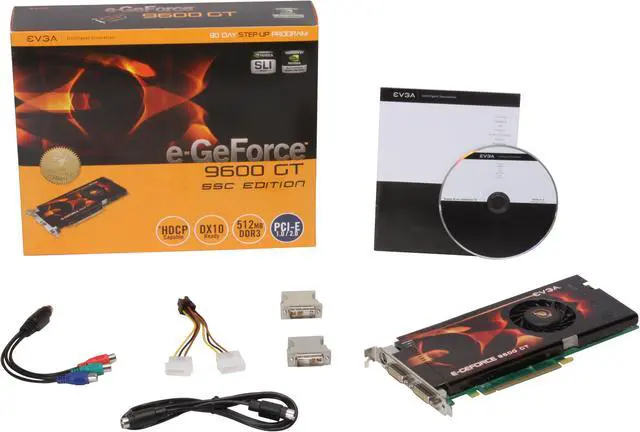 Alt view image 6 of 6 - EVGA 512-P3-N868-AR GeForce 9600 GT SSC Edition 512MB 256-bit GDDR3 PCI Express 2.0 x16 HDCP Ready SLI Supported Video Card