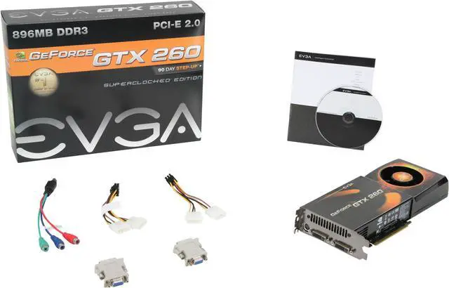 Alt view image 6 of 6 - EVGA 896-P3-1262-AR GeForce GTX 260 Superclocked Edition 896MB 448-bit GDDR3 PCI Express 2.0 x16 HDCP Ready SLI Supported Video Card