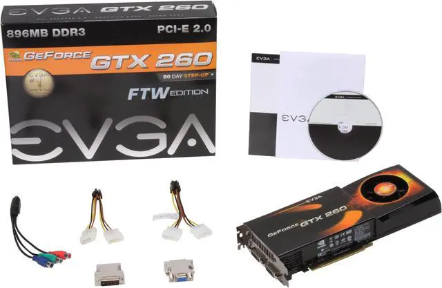 Alt view image 6 of 6 - EVGA 896-P3-1266-AR GeForce GTX 260 FTW Edition 896MB 448-bit GDDR3 PCI Express 2.0 x16 HDCP Ready SLI Supported Video Card