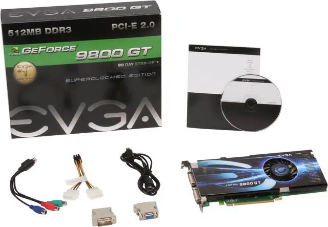 Alt view image 6 of 6 - EVGA 512-P3-N976-AR GeForce 9800 GT Superclocked Edition 512MB 256-bit GDDR3 PCI Express 2.0 x16 HDCP Ready SLI Supported Video Card