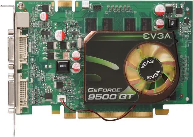 Alt view image 3 of 5 - EVGA GeForce 9500 GT 512MB DDR2 PCI Express 2.0 x16 SLI Support Graphics Card 512-P3-N954-TR