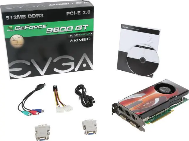 Alt view image 6 of 6 - EVGA 512-P3-N978-AR GeForce 9800 GT AKIMBO 512MB 256-bit GDDR3 PCI Express 2.0 x16 HDCP Ready SLI Supported Video Card