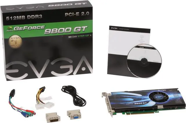 Alt view image 6 of 6 - EVGA GeForce 9800 GT 512MB GDDR3 PCI Express 2.0 x16 SLI Support Graphics Card 512-P3-N975-AR