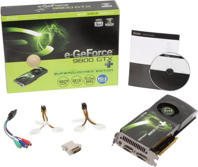 Alt view image 5 of 5 - EVGA 512-P3-N874-AR GeForce 9800 GTX+ Superclocked Edition 512MB 256-bit GDDR3 PCI Express 2.0 x16 HDCP Ready SLI Supported Video Card