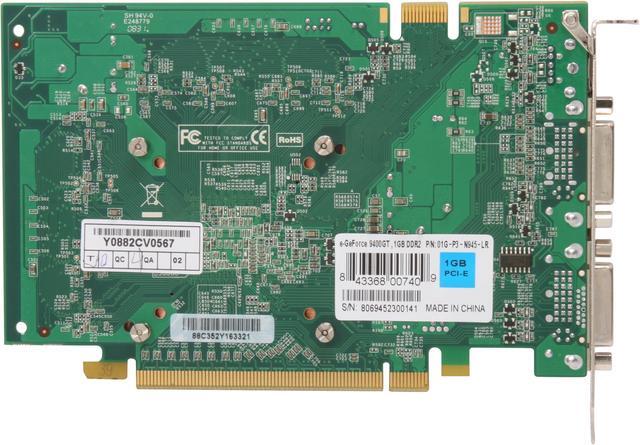 Alt view image 4 of 5 - EVGA GeForce 9400 GT 1GB GDDR2 PCI Express 2.0 x16 SLI Support Graphics Card 01G-P3-N945-LR