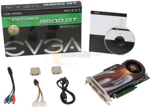 Alt view image 6 of 6 - EVGA GeForce 9800 GT 1GB GDDR3 PCI Express 2.0 x16 SLI Support Graphics Card 01G-P3-N972-TR