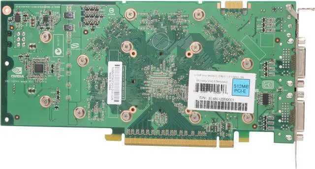 Alt view image 4 of 6 - EVGA GeForce 9600 GT 512MB GDDR3 PCI Express 2.0 x16 SLI Support Graphics Card 512-P3-N861-TR