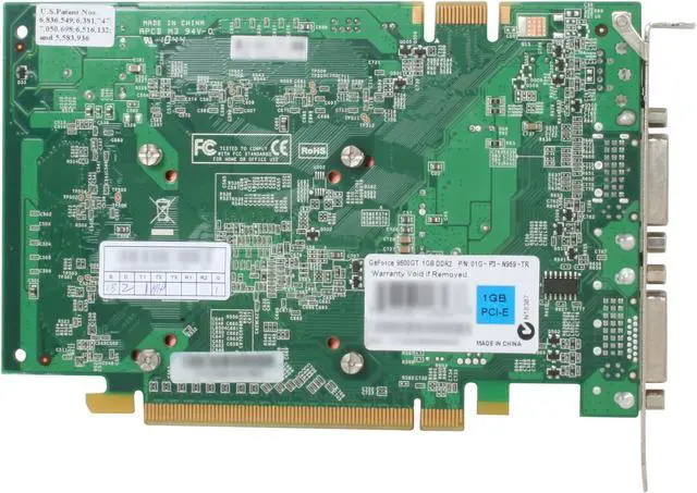 Alt view image 4 of 5 - EVGA GeForce 9500 GT 1GB DDR2 PCI Express 2.0 x16 SLI Support Graphics Card 01G-P3-N959-TR