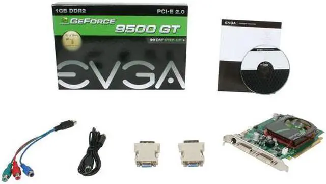 Alt view image 5 of 5 - EVGA GeForce 9500 GT 1GB DDR2 PCI Express 2.0 x16 SLI Support Graphics Card 01G-P3-N959-TR