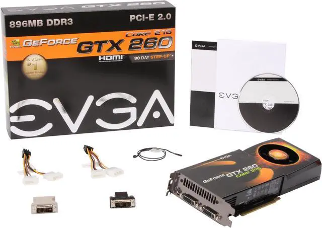 Alt view image 6 of 6 - EVGA 896-P3-1265-AR GeForce GTX 260  Core 216 896MB 448-bit GDDR3 PCI Express 2.0 x16 HDCP Ready SLI Supported Video Card