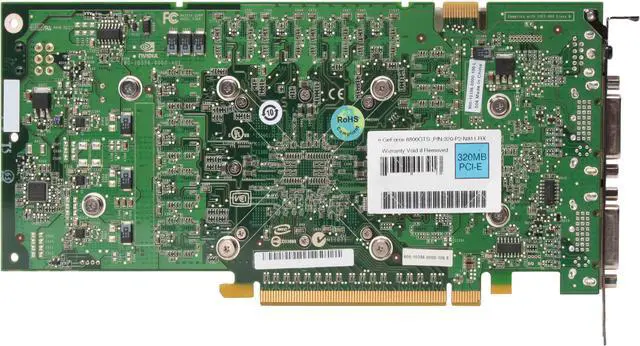 Alt view image 4 of 5 - EVGA GeForce 8800 GTS 320MB GDDR3 PCI Express x16 SLI Support Graphics Card 320-P2-N811-RX