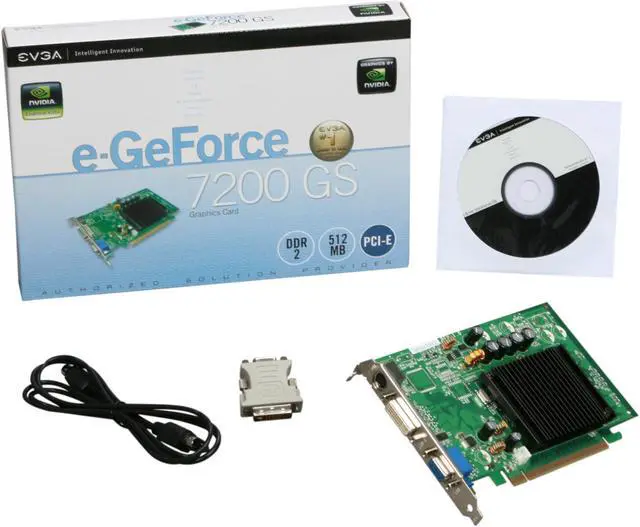 Alt view image 5 of 5 - EVGA GeForce 7200GS 512MB GDDR2 PCI Express x16 Graphics Card 512-P2-N430-LR